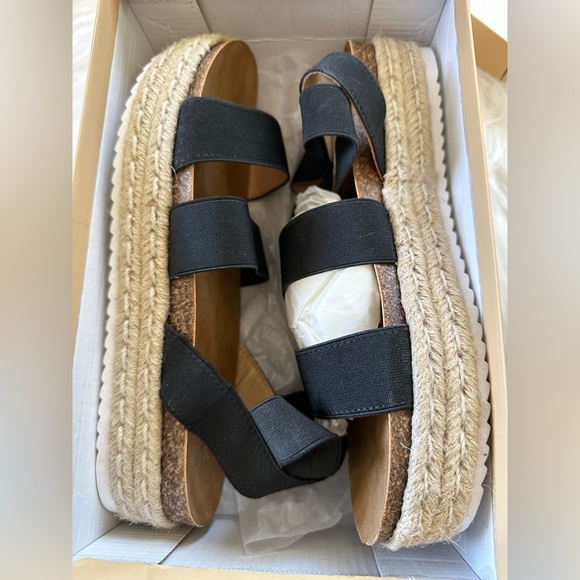 Womens Chiara-10 Elastic Ankle Strap Open Toe Sandals Espadrille Platform Sandal - Picture 9 of 9